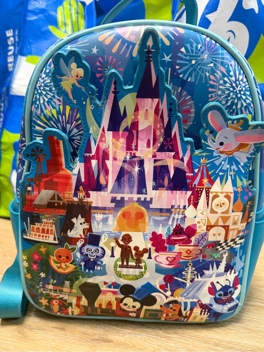 Disney Parks Loungefly – Joey Chou Disney Attractions Mini Backpack